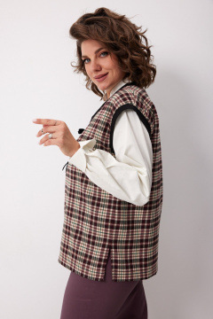 Жилет BegiModa 7019 виноградная_клетка - фото 3