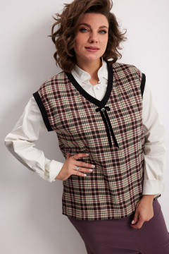 Жилет BegiModa 7019 виноградная_клетка - фото 2