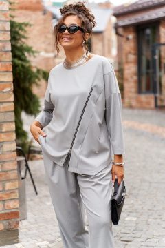 Блуза, брюки Beautiful&Free 6378 серый - фото 4