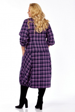 Платье Celentano lite 5056.2 сиреневая_клетка - фото 4