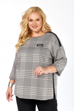 Джемпер СиБон 0370дж клетка - фото 2