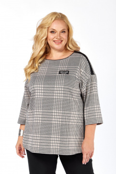 Джемпер СиБон 0370дж клетка - фото 1