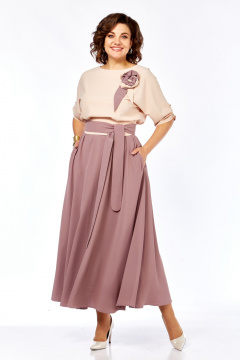 Платье Ольга Стиль С-912/1 бежевый - фото 1