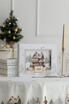 Скатерть белая ткань хлопок на каждый день Listelle 515609 - фото 2