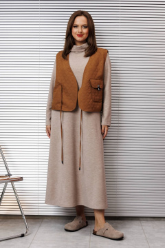 Брюки, бомбер INVITE 6073/1 бежевый - фото 1