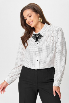 Блуза Andina city 5028-25 белый-горох - фото 2
