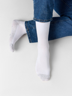 Носки Mark Formelle 107A-3049/243107A-1 белый_св.серый_меланж_3_рис.3049 - фото 1