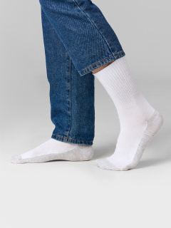 Носки Mark Formelle 107A-3049/243107A-1 белый_св.серый_меланж_3_рис.3049 - фото 3