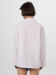 Рубашка Mark Formelle 502985/25-34939ПП-9 бело_лиловые_полосы_на_розовом_облаке - фото 5