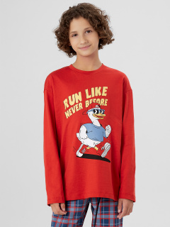 Брюки, джемпер Mark Formelle 563334/25-35675ПП-0 ярко_красный_красно_синяя_клетка_3_сл_на_пол - фото 1