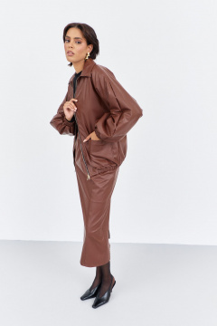 Жакет, юбка FLAIM 2019 шоколад - фото 4