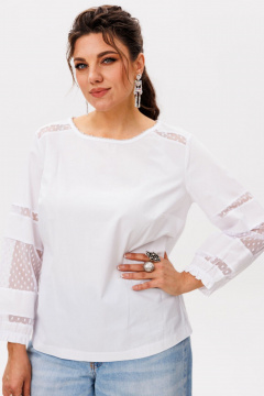 Блуза Anelli 1627 сахарная_вуаль - фото 3