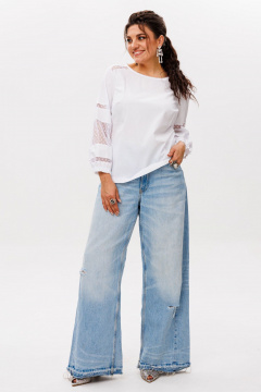 Блуза Anelli 1627 сахарная_вуаль - фото 4