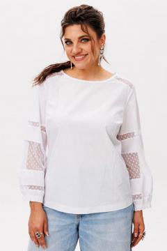 Блуза Anelli 1627 сахарная_вуаль - фото 1