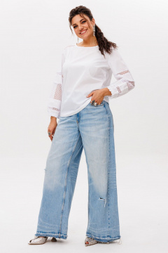 Блуза Anelli 1627 сахарная_вуаль - фото 5