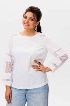 Блуза Anelli 1627 сахарная_вуаль - фото 2