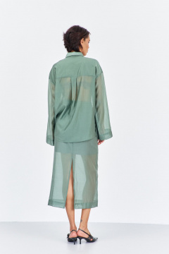 Блуза FLAIM 2026 зеленый мох - фото 4