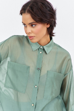 Блуза FLAIM 2026 зеленый мох - фото 5