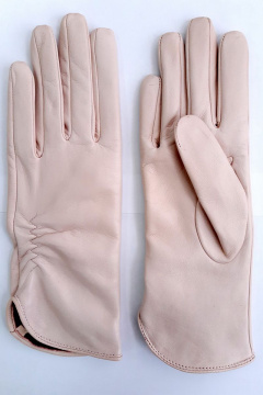 Пудровые перчатки из кожи и трикотажа на каждый день ACCENT 119р пудровый - фото 1