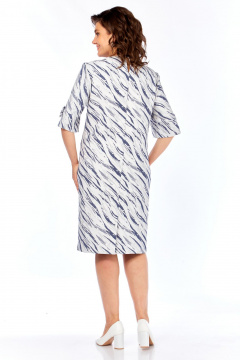 Платье Элль-стиль 2405 сине-белый - фото 5