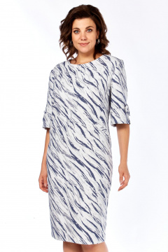 Платье Элль-стиль 2405 сине-белый - фото 3