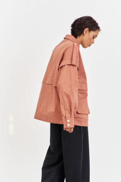 Бомбер FLAIM 2061 розовый кирпич - фото 3