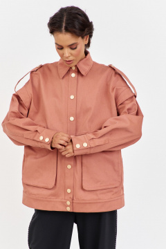 Бомбер FLAIM 2061 розовый кирпич - фото 5