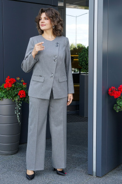 Брюки, жакет Alani Collection 2421 серый - фото 3