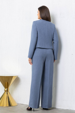 Брюки, жакет Gold Style 2705 серо-синий - фото 2