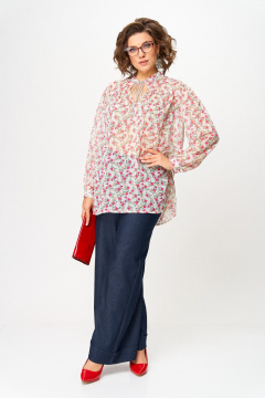 Блуза Michel chic 760/2 молочный_принт - фото 2