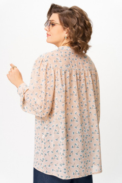 Блуза Michel chic 760/2 бежевый_одуванчики - фото 4