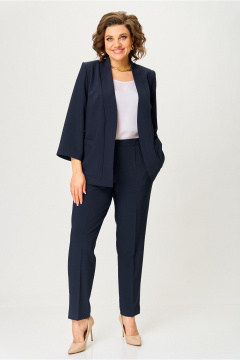Брюки, жакет, топ БАГРЯНИЦА 3163 синий - фото 1