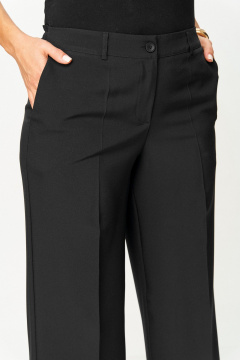 Черные брюки-палаццо из текстильной ткани БелЭльСтиль 601-2_88_22 черный - фото 4