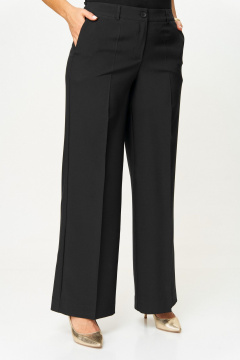 Черные брюки-палаццо из текстильной ткани БелЭльСтиль 601-2_88_22 черный - фото 1