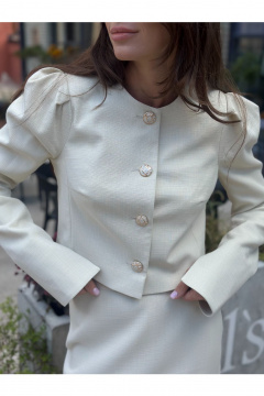 Жакет THE.WOMAN 0343 бежевый - фото 1