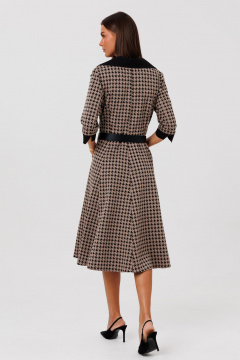 Платье Ларс Стиль 1128 капучино-черный - фото 5