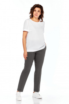 Блуза, брюки, жакет Ольга Стиль С-958 серый - фото 4