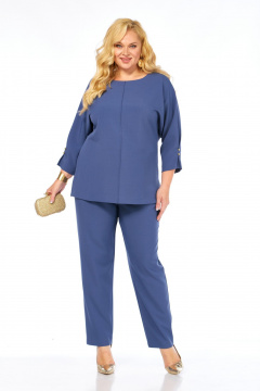 Блуза, брюки СиБон 0371 гогубой - фото 1