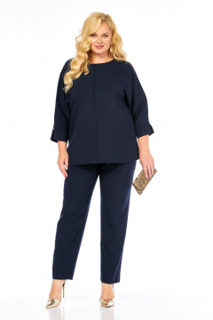 Блуза, брюки СиБон 0371 темно-синий - фото 2