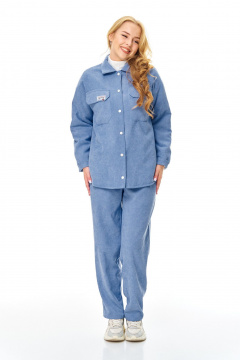 Брюки, рубашка T&N 7688 голубой_бархат - фото 5