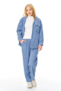 Брюки, рубашка T&N 7688 голубой_бархат - фото 1