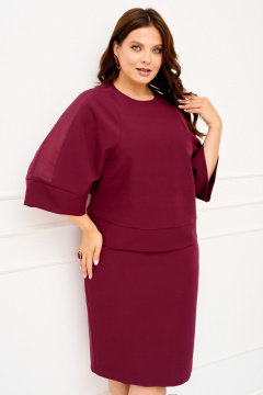 Блуза, юбка IVA 1828 винный - фото 2