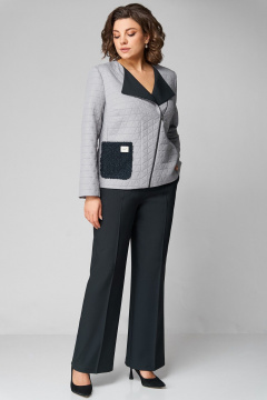 Брюки, жакет Мишель стиль 1296 жемчужно-графтовый - фото 2