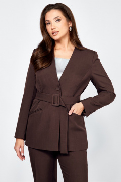 Брюки, жакет Мишель стиль 1311 французский_кофе - фото 3