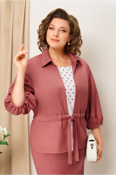 Блуза, жакет, юбка VOLNA 1425 коралл - фото 2