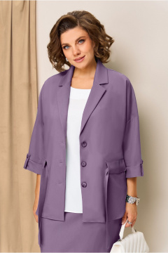 Блуза, жакет, юбка VOLNA 1432 лаванда - фото 2