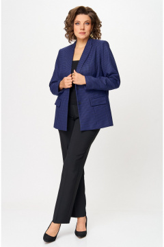 Жакет БелЭльСтиль 412-3_03_22 синий_гусек - фото 3