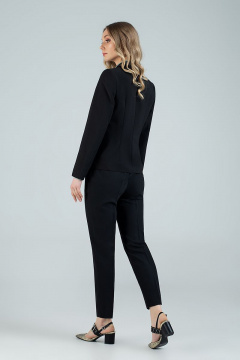 Черный жакет и брюки-карго, классический стиль, демисезон MARIKA 413/1 чёрный - фото 4