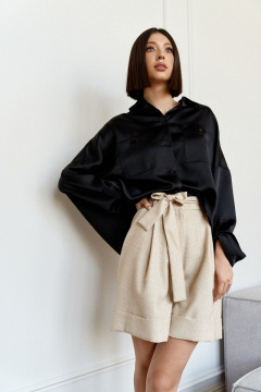 Шорты свободного кроя с поясом и карманами ANNETE 3946 - фото 2