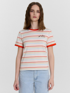 Футболка Mark Formelle 112936/24-33216П-5-2 полоска_на_св.молочном_589_D_вышивка - фото 1